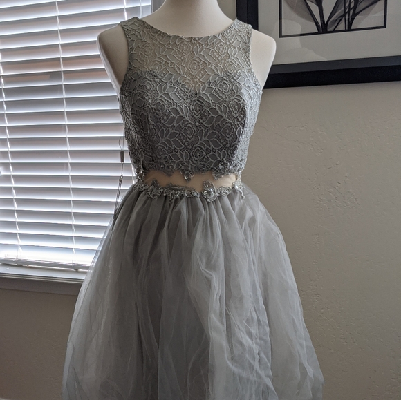 NWT JJ's House Beautiful Gray Dress - Picture 7 of 13
